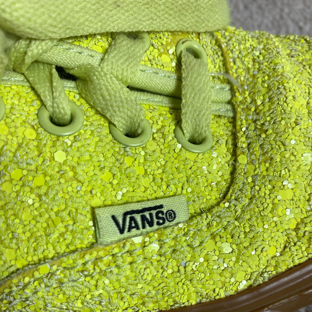 vans ice cream glitter Gatorade green Lace up skate shoes size 6 - Picture 4 of 8